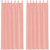Image de vidaXL Rideaux en Voile avec Boucles 2 pcs Rose 140x245 cm, Rideau en Filet, Rideau Transparent, Voile de fenêtre, Traitement de fenêtre