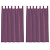 Image de vidaXL Rideaux en Voile avec Boucles 2 pcs Violet 140x175 cm, Rideau en Filet, Rideau Transparent, Voile de fenêtre, Traitement de fenêtre