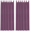 Image de vidaXL Rideaux en Voile avec Boucles 2 pcs Violet 140x245 cm, Rideau en Filet, Rideau Transparent, Voile de fenêtre, Traitement de fenêtre