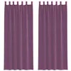 Image de vidaXL Rideaux en Voile avec Boucles 2 pcs Violet 140x260 cm, Rideau en Filet, Rideau Transparent, Voile de fenêtre, Traitement de fenêtre