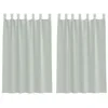 Image de vidaXL Rideaux en Voile avec Boucles 2 pcs Gris Clair 140x175 cm, Rideau en Filet, Rideau Transparent, Voile de fenêtre, Traitement de fenêtre