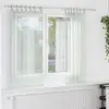 Image de vidaXL Rideaux en voile avec boucles 2 pcs gris clair 140x175 cm