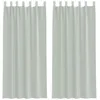 Image de vidaXL Rideaux en Voile avec Boucles 2 pcs Gris Clair 140x245 cm, Rideau en Filet, Rideau Transparent, Voile de fenêtre, Traitement de fenêtre