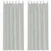 Image de vidaXL Rideaux en Voile avec Boucles 2 pcs Gris Clair 140x260 cm, Rideau en Filet, Rideau Transparent, Voile de fenêtre, Traitement de fenêtre