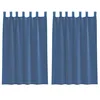 Image de vidaXL Rideaux en Voile avec Boucles 2 pcs Bleu Royal 140x175 cm, Rideau en Filet, Rideau Transparent, Voile de fenêtre, Traitement de fenêtre