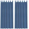 Image de vidaXL Rideaux en Voile avec Boucles 2 pcs Bleu Royal 140x245 cm, Rideau en Filet, Rideau Transparent, Voile de fenêtre, Traitement de fenêtre