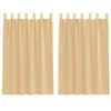 Image de vidaXL Rideaux en Voile avec Boucles 2 pcs Sable 140x175 cm, Rideau en Filet, Rideau Transparent, Voile de fenêtre, Traitement de fenêtre