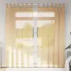 Image de vidaXL Rideaux en voile avec boucles 2 pcs sable 140x225 cm
