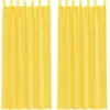 Image de vidaXL Rideaux en Voile avec Boucles 2 pcs Jaune 140x245 cm, Rideau en Filet, Rideau Transparent, Voile de fenêtre, Traitement de fenêtre