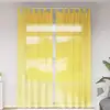 Image de vidaXL Rideaux en voile avec boucles 2 pcs jaune 140x260 cm
