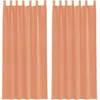 Image de vidaXL Rideaux en Voile avec Boucles 2 pcs Terre Cuite 140x245 cm, Rideau en Filet, Rideau Transparent, Voile de fenêtre, Traitement de fenêtre