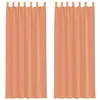 Image de vidaXL Rideaux en Voile avec Boucles 2 pcs Terre Cuite 140x260 cm, Rideau en Filet, Rideau Transparent, Voile de fenêtre, Traitement de fenêtre