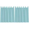 Image de vidaXL Rideaux en Voile avec Boucles 2 pcs Turquoise 140x140 cm, Rideau en Filet, Rideau Transparent, Voile de fenêtre, Traitement de fenêtre