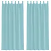 Image de vidaXL Rideaux en Voile avec Boucles 2 pcs Turquoise 140x225 cm, Rideau en Filet, Rideau Transparent, Voile de fenêtre, Traitement de fenêtre