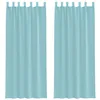 Image de vidaXL Rideaux en Voile avec Boucles 2 pcs Turquoise 140x260 cm, Rideau en Filet, Rideau Transparent, Voile de fenêtre, Traitement de fenêtre