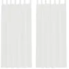 Image de vidaXL Rideaux en Voile avec Boucles 2 pcs Blanc 140x225 cm, Rideau en Filet, Rideau Transparent, Voile de fenêtre, Traitement de fenêtre