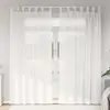 Image de vidaXL Rideaux en voile avec boucles 2 pcs blanc 140x225 cm