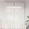 Image de vidaXL Rideaux en voile avec boucles 2 pcs blanc 140x260 cm