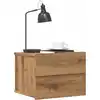 Image de vidaXL Table de chevet murale chêne artisanal 40x32x30 cm