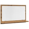 Image de Armoire à miroir de salle de bain chêne artisanal 60x11x37 cm