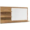 Image de vidaXL Armoire à Miroir de Salle de Bain chêne Artisanal 90x11x45 cm, étagère à Miroir, Miroir avec étagère, étagère de Toilette avec Miroir