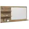 Image de vidaXL Armoire à miroir de salle de bain chêne artisanal 90x11x45 cm