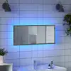 Image de vidaXL Miroir de salle de bain à LED sonoma gris bois d'ingénierie