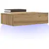 Image de vidaXL Meuble TV avec éclairages LED chêne artisanal 60x35x15,5 cm