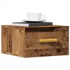 Image de vidaXL Table de chevet murale vieux bois 35x35x20 cm