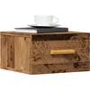 Image de vidaXL Tables de chevet murales 2 pcs vieux bois 35x35x20 cm
