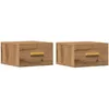 Image de Tables de chevet murales 2 pcs chêne artisanal 35x35x20 cm