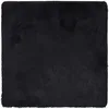 Image de Tapis shaggy à poils longs NAVARRA noir 120x120 cm polyester