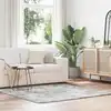Image de vidaXL Tapis Shaggy à poils longs NAVARRA gris argenté 160x160 cm