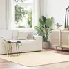 Image de vidaXL Tapis Shaggy à poils longs NAVARRA crème 200x200 cm polyester