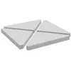 Image de vidaXL Plaques de Poids de Parasol 4 pcs Triangulaire Granit Gris 14kg, Poids de Base pour Parasol, Plaque de Granit, Pied pour Parasol