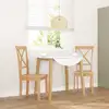 Image de vidaXL Chaises à manger 2 pcs bois massif caoutchouc