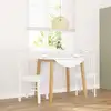 Image de vidaXL Chaises à manger 2 pcs blanc bois massif caoutchouc