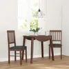 Image de vidaXL Chaises à manger coussins 2 pcs marron bois massif caoutchouc