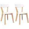 Image de vidaXL Chaises à Manger 2 pcs Bois Massif Caoutchouc, Chaise à dîner, Chaise, Chaise de Salon, chaises à dîner, Chaise de Cuisine, Chaise d'accent