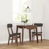 Image de vidaXL Chaises à manger coussins 2 pcs marron bois massif caoutchouc