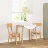 Image de vidaXL Chaises à manger 2 pcs bois massif caoutchouc