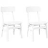 Image de vidaXL Chaises à Manger 2 pcs Blanc Bois Massif Caoutchouc, Chaise à dîner, Chaise, Chaise de Salon, chaises à dîner, Chaise de Cuisine