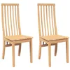 Image de vidaXL Chaises à Manger 2 pcs Bois Massif Caoutchouc, Chaise à dîner, Chaise, Chaise de Salon, chaises à dîner, Chaise de Cuisine, Chaise d'accent