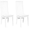 Image de vidaXL Chaises à Manger 2 pcs Blanc Bois Massif Caoutchouc, Chaise à dîner, Chaise, Chaise de Salon, chaises à dîner, Chaise de Cuisine