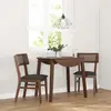 Image de vidaXL Chaises à manger coussins 2 pcs marron bois massif caoutchouc