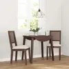 Image de vidaXL Chaises à manger coussins 2 pcs marron bois massif caoutchouc
