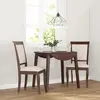 Image de vidaXL Chaises à manger coussins 2 pcs marron bois massif caoutchouc