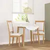 Image de vidaXL Chaises à manger coussins 2 pcs naturel bois massif caoutchouc