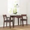 Image de vidaXL Chaises à manger coussins 2 pcs marron bois massif caoutchouc