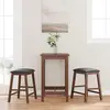 Image de vidaXL chaises de bar avec coussins 2 pcs marron bois massif d'hévéa